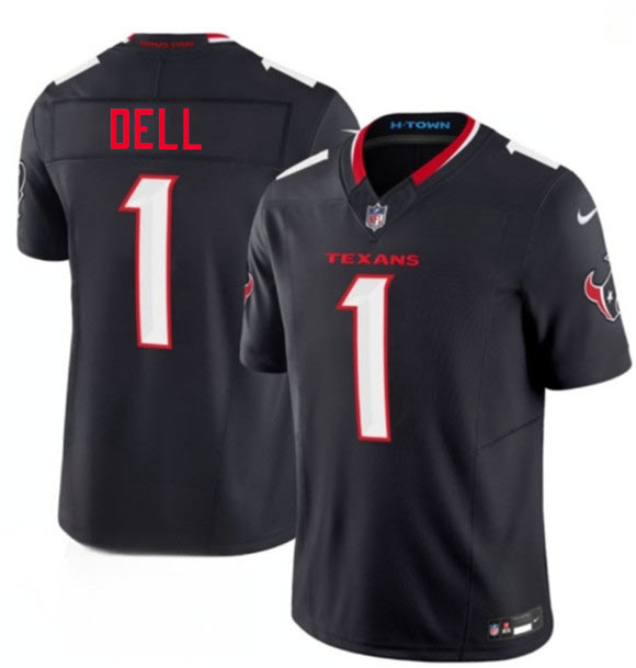 Men's Houston Texans 1 Tank Dell Navy 2nd Alternate 2026 F.U.S.E. Vapor Limited Football Stitched Jersey