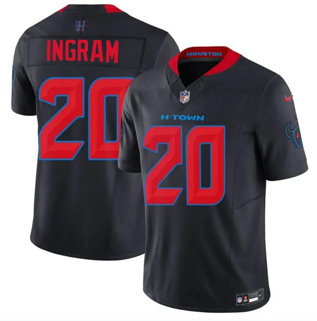 Men's Houston Texans 20 Ja'Marcus Ingram Navy 2nd Alternate 2026 F.U.S.E. Vapor Limited Stitched Football Jersey