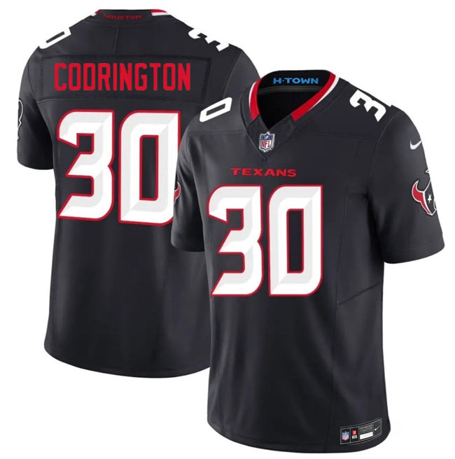Men's Houston Texans 30 Brandon Codrington Navy 2026 F.U.S.E. Vapor Limited Stitched Football Jersey