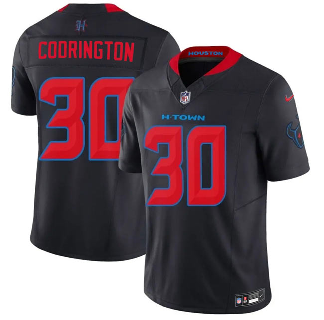 Men's Houston Texans 30 Brandon Codrington Navy 2nd Alternate 2026 F.U.S.E. Vapor Limited Stitched Football Jersey