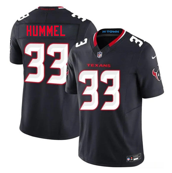 Men's Houston Texans 33 Jake Hummel Navy 2nd Alternate 2026 F.U.S.E. Vapor Limited Football Stitched Jersey