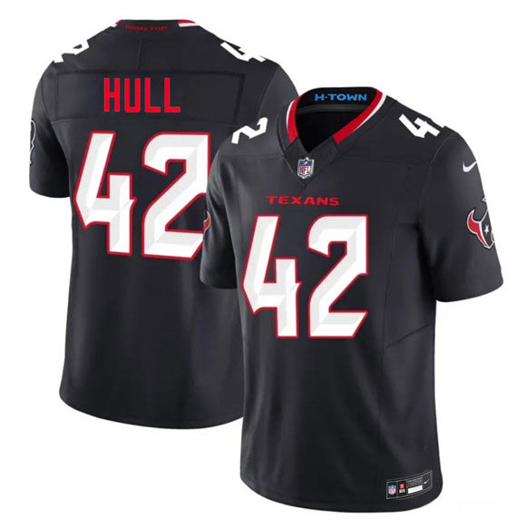 Men's Houston Texans 42 Evan Hull Navy 2nd Alternate 2026 F.U.S.E. Vapor Limited Football Stitched Jersey