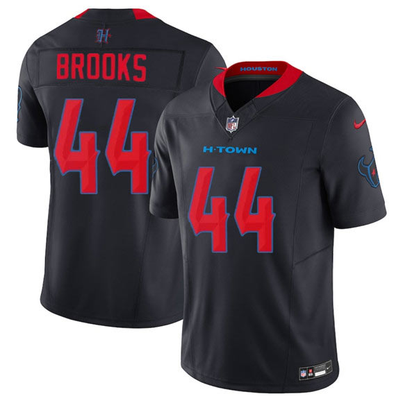 Men's Houston Texans 44 British Brooks Navy 2nd Alternate 2025 F.U.S.E. Vapor Limited Football Stitched Jersey