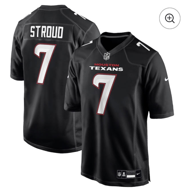 Men's Houston Texans 7 CJ Stroud Black Fashion Limited Stitched Football Jersey