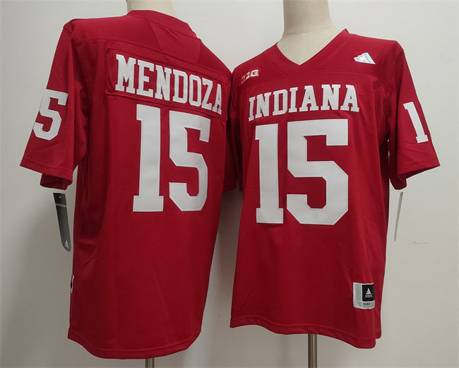 Men's Indiana Hoosiers 15 Fernando Mendoza Red 2026 Stitched Basketball Jersey