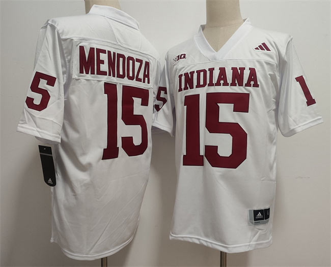 Men's Indiana Hoosiers 15 Fernando Mendoza White Stitched Basketball Jersey
