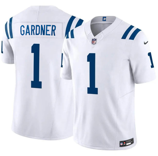 Men's Indianapolis Colts 1 Sauce Gardner White 2025 F.U.S.E. Vapor Limited Stitched Football Jersey