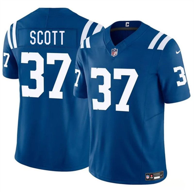 Men's Indianapolis Colts 37 Daniel Scott Blue 2025 F.U.S.E. Vapor Limited Football Stitched Jersey