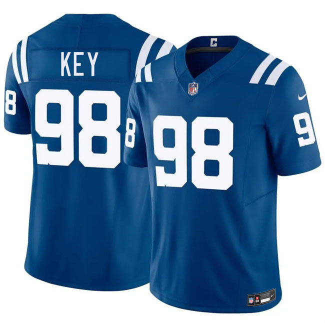 Men's Indianapolis Colts 98 Arden Key Blue 2026 F.U.S.E. Vapor Limited Football Stitched Jersey