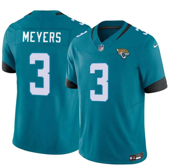 Men's Jacksonville Jaguars 3 Jokobi Meyers Teal 2025 F.U.S.E. Vapor Untouchable Limited Football Stitched Jersey