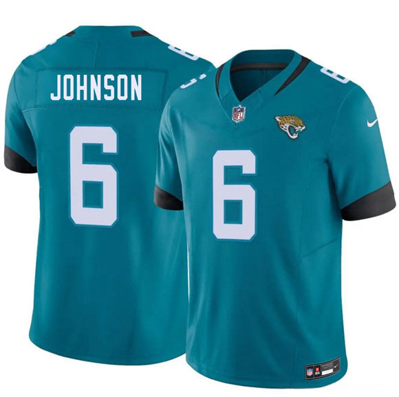 Men's Jacksonville Jaguars 6 Antonio Johnson Teal 2026 F.U.S.E. Vapor Untouchable Limited Football Stitched Jersey