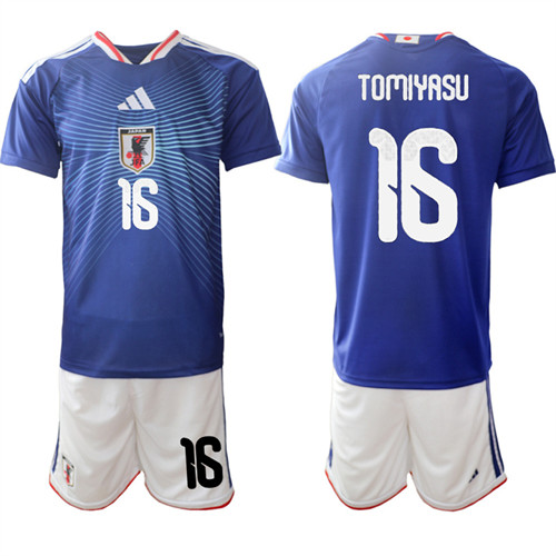 Men's Japan 16 TOMIYASU National Team FIFA x World Cup 2026 Home Blue On Field Jersey