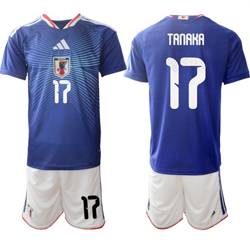 Men's Japan 17 TANAKA National Team FIFA x World Cup 2026 Home Blue On Field Jersey