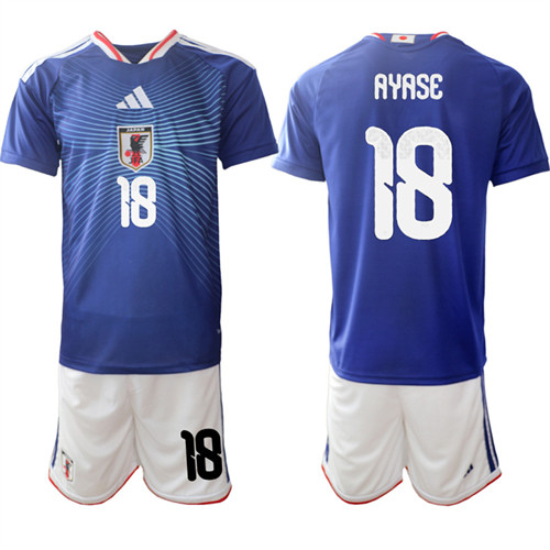 Men's Japan 18 AYASE National Team FIFA x World Cup 2026 Home Blue On Field Jersey