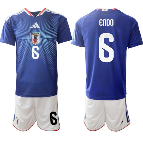 Men's Japan 6 ENDO National Team FIFA x World Cup 2026 Home Blue On Field Jersey