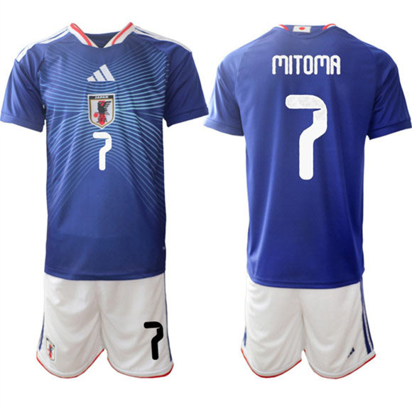 Men's Japan 7 Kaoru Mitoma 2026 Blue Home Soccer Jersey Suit