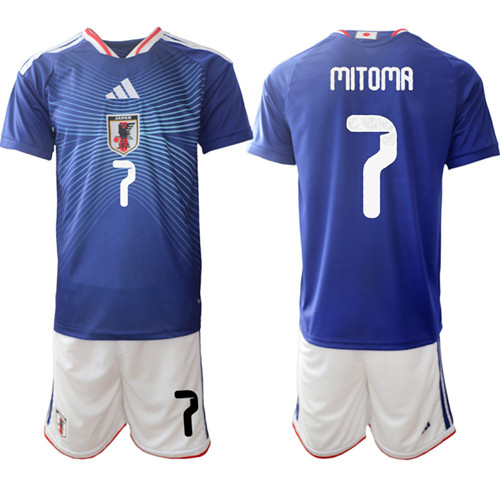 Men's Japan 7 MITOMA National Team FIFA x World Cup 2026 Home Blue On Field Jersey