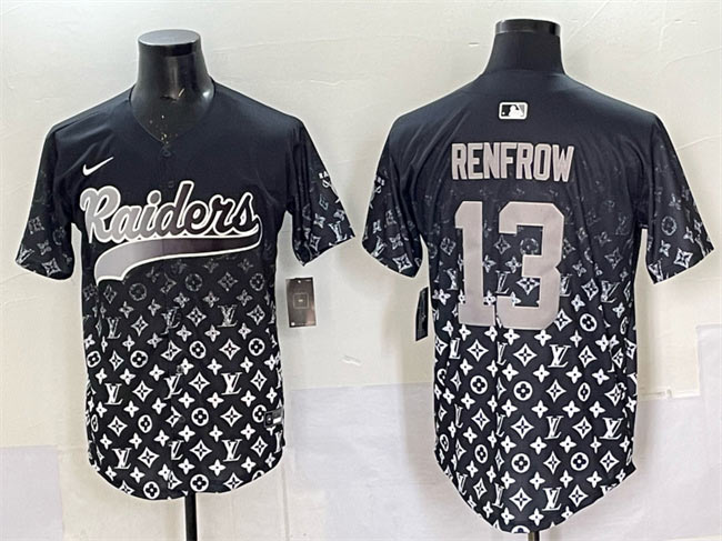 Men's Las Vegas Raiders 13 Hunter Renfrow Black Limited Stitched Baseball Jersey