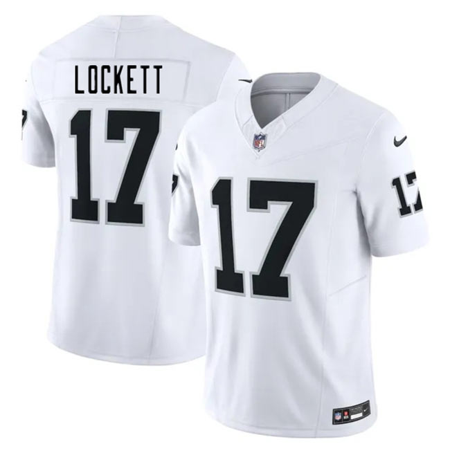Men's Las Vegas Raiders 17 Tyler Lockett White 2025 F.U.S.E. Vapor Untouchable Limited Stitched Football Jersey