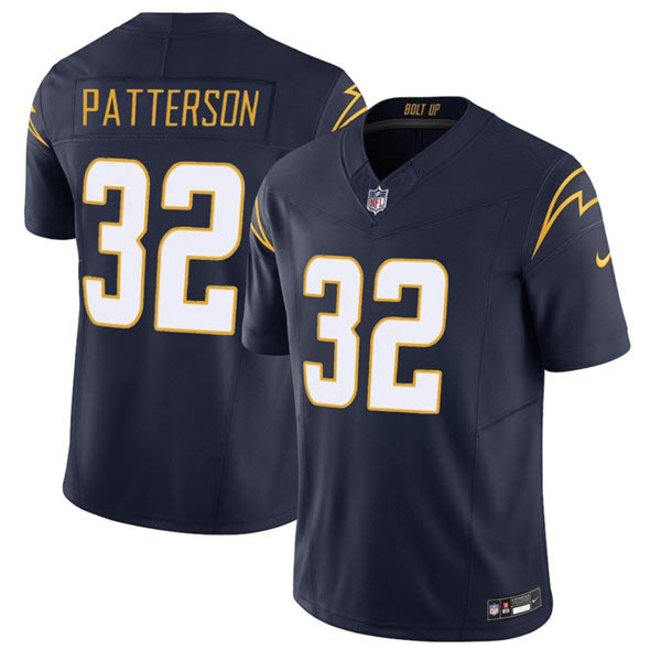 Men's Los Angeles Chargers 32 Jaret Patterson Navy 2025 F.U.S.E. Alternate Vapor Limited Football Stitched Jersey