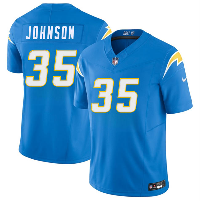 Men's Los Angeles Chargers 35 Amar Johnson Blue 2026 F.U.S.E. Vapor Limited Football Stitched Jersey