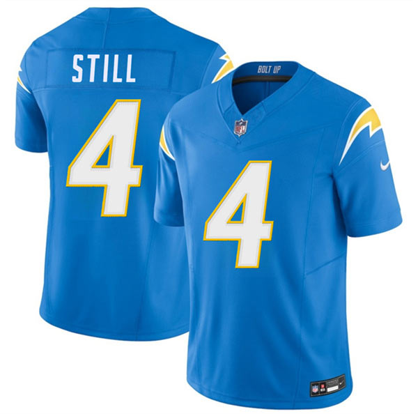 Men's Los Angeles Chargers 4 Tarheeb Still Blue 2026 F.U.S.E. Vapor Limited Football Stitched Jersey