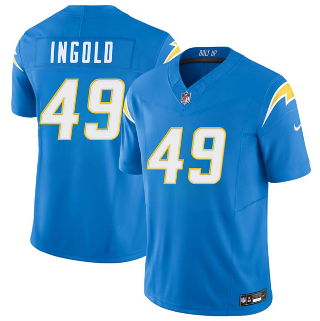 Men's Los Angeles Chargers 49 Alec Ingold Blue 2026 F.U.S.E. Vapor Limited Football Stitched Jersey