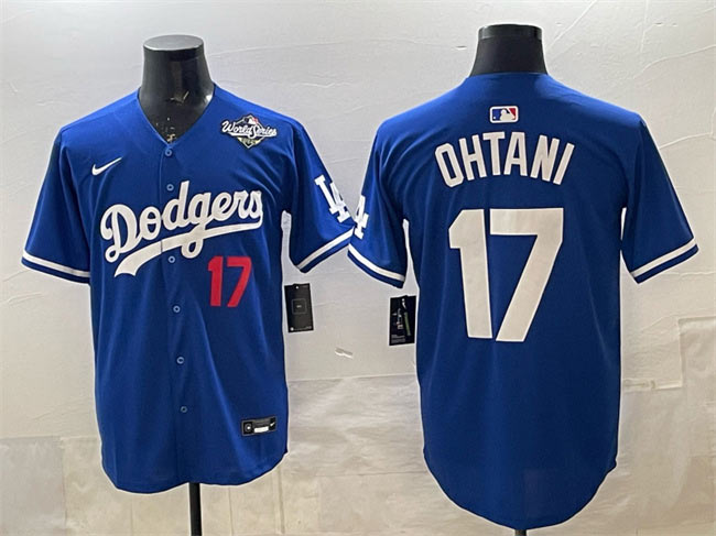 Men's Los Angeles Dodgers 17 Shohei Ohtani Royal 2025 World Series Limited Stitched Baseball Jersey
