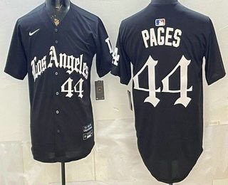 Men's Los Angeles Dodgers 44 Andy Pages Black Gothic Edition Vapor Premier Limited Stitched Jersey