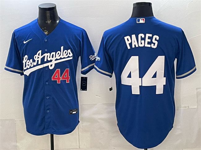 Men's Los Angeles Dodgers 44 Andy Pages Royal Alternate Stadium Stitched Baseball Jersey