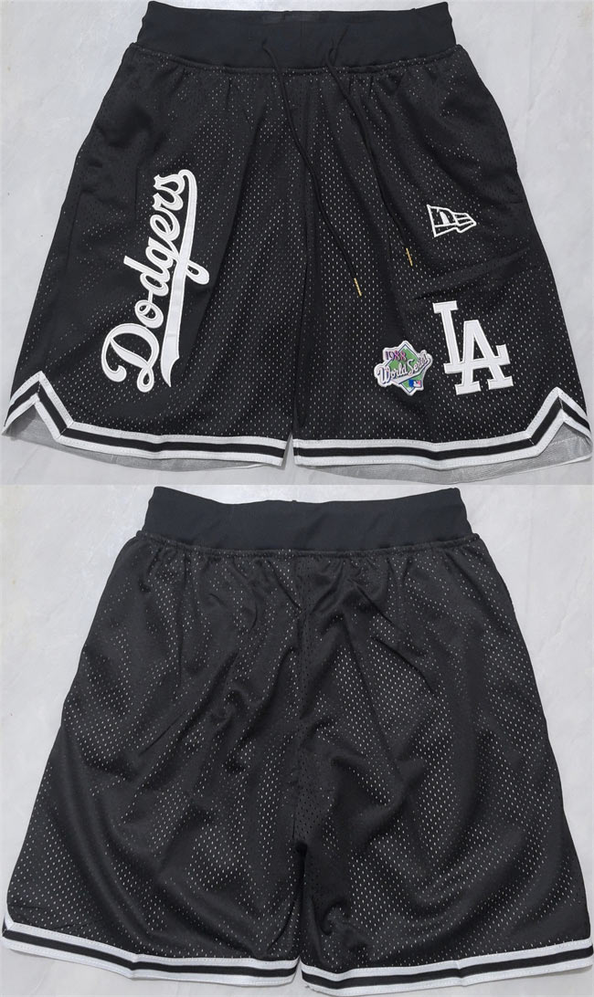 Men's Los Angeles Dodgers Black Shorts (Run Small)