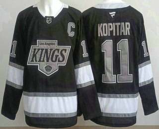 Men's Los Angeles Kings 11 Anze Kopitar Black Alternate Authentic Jersey