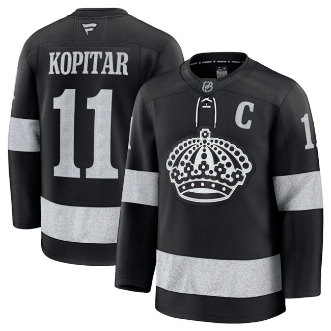 Men's Los Angeles Kings 11 Anze Kopitar Black Alternate Stitched Hockey Jersey