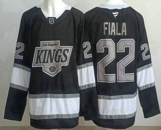 Men's Los Angeles Kings 22 Kevin Fiala Black Alternate Authentic Jersey