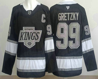 Men's Los Angeles Kings 99 Wayne Gretzky Black Alternate Authentic Jersey