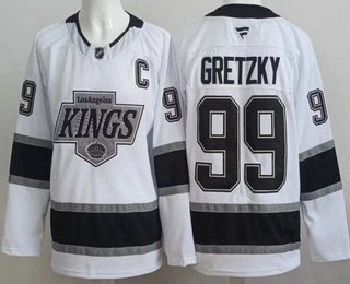 Men's Los Angeles Kings 99 Wayne Gretzky White Authentic Jersey