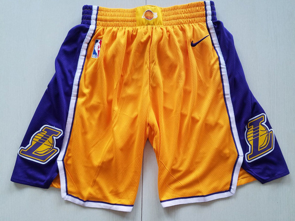 Men's Los Angeles Lakers Yellow NBA Shorts