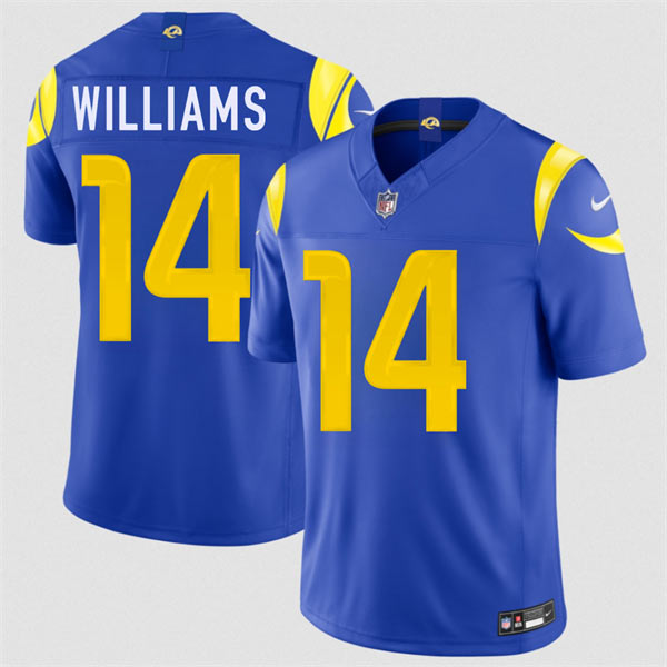 Men's Los Angeles Rams 14 Mario Williams Royal 2026 F.U.S.E. Vapor Limited Football Stitched Jersey