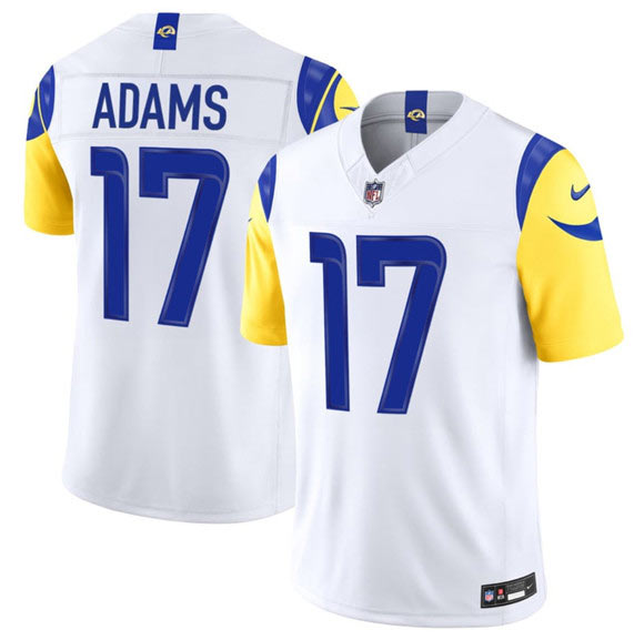 Men's Los Angeles Rams 17 Davante Adams White 2026 F.U.S.E. Vapor Limited Football Stitched Jersey
