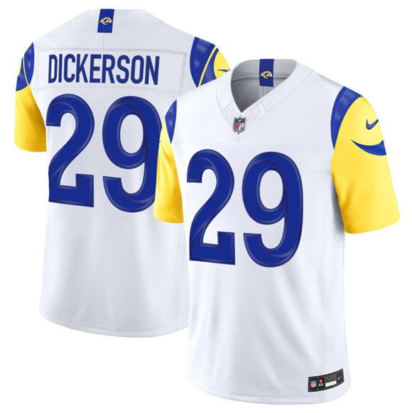 Men's Los Angeles Rams 29 Eric Dickerson White 2026 F.U.S.E. Vapor Limited Football Stitched Jersey