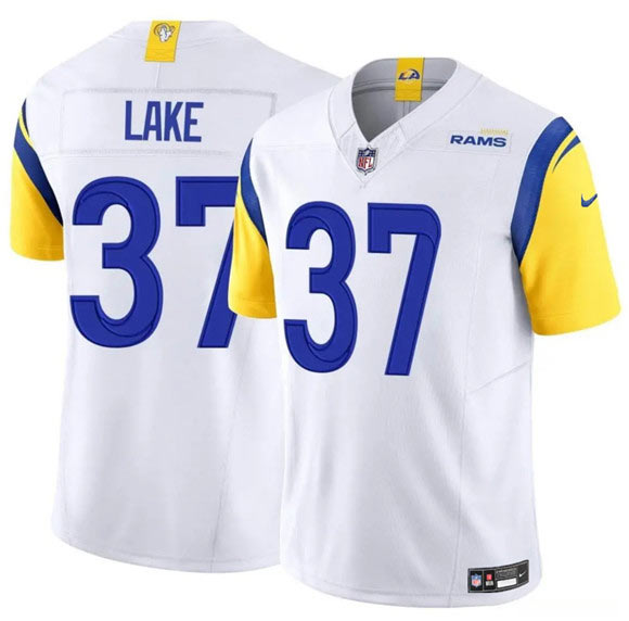 Men's Los Angeles Rams 37 Quentin Lake White 2025 F.U.S.E. Vapor Untouchable Football Stitched Jersey
