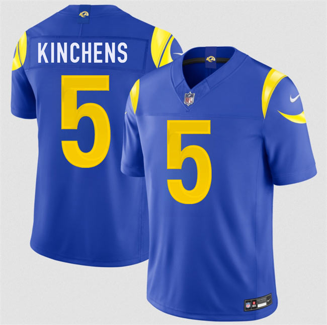 Men's Los Angeles Rams 5 Kamren Kinchens Royal 2026 F.U.S.E. Vapor Limited Football Stitched Jersey