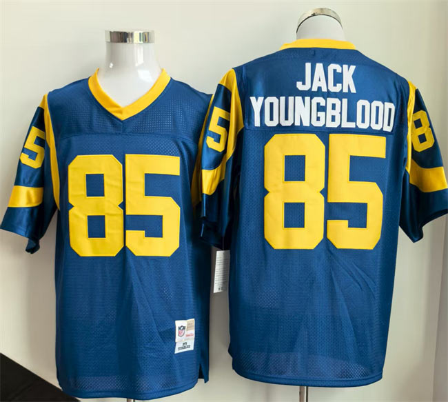 Men's Los Angeles Rams 85 Jack Youngblood Royal Throwback Football Stitched Jersey