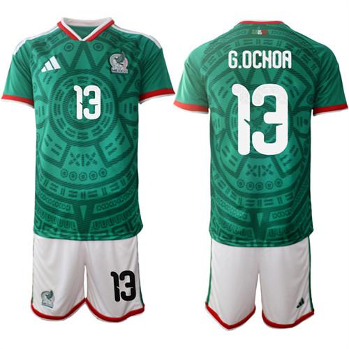 Men's Mexico 13 G.OCHOA National Team FIFA x World Cup 2026 Home Green On Field Jersey
