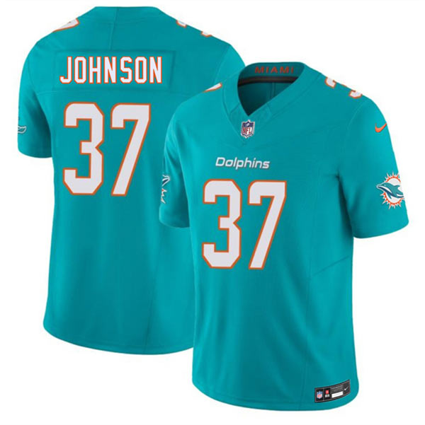 Men's Miami Dolphins 37 Isaiah Johnson Aqua 2026 F.U.S.E. Vapor Limited Football Stitched Jersey