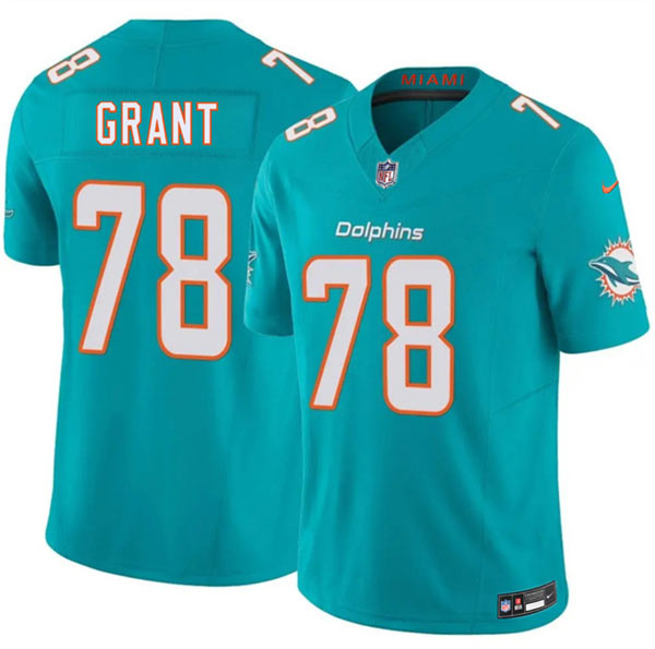 Men's Miami Dolphins 78 Kenneth Grant Aqua 2026 F.U.S.E. Vapor Limited Football Stitched Jersey