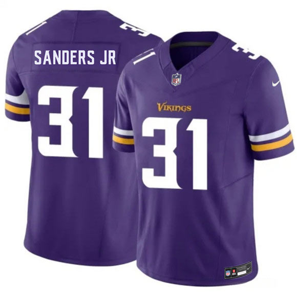 Men's Minnesota Vikings 31 Marcus Sanders Jr Purple 2026 Draft F.U.S.E. Vapor Untouchable Limited Football Stitched Jersey