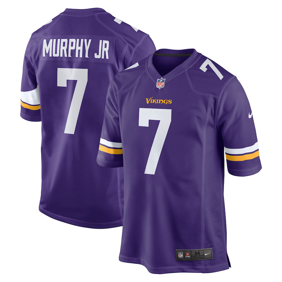 Men's Minnesota Vikings 7 Byron Murphy Jr. Nike Purple NFL Game Jersey
