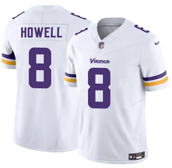 Men's Minnesota Vikings 8 Sam Howell White 2025 F.U.S.E. Vapor Untouchable Limited Football Stitched Jersey