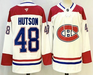 Men's Montreal Canadiens 48 Lane Hutson White Authentic Jersey
